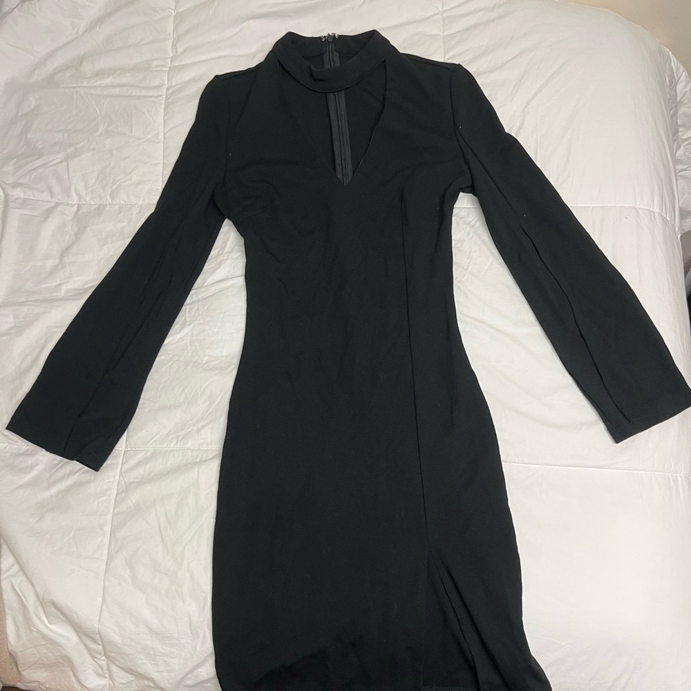 Elegant Black Long Sleeve Dress